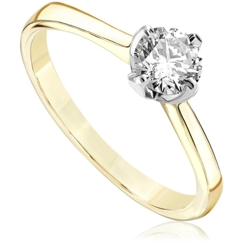 Pierścionek zaręczynowy Kartezja z diamentem z białego i żółtego złota 0,40ct
