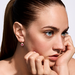 Kolczyki z brylantami i rubinami Ventego z żółtego złota