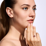 Pierścionek zaręczynowy z brylantami i rubinem Ventego z żółtego złota