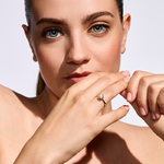 Pierścionek zaręczynowy z brylantem Kartezja z żółtego złota