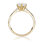 Pierścionek zaręczynowy z brylantem Kartezja z żółtego złota
