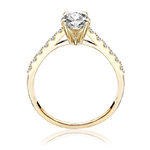 Pierścionek zaręczynowy z brylantami Ventego z żółtego złota