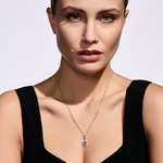 Zawieszka z diamentami i szafirem Ventego z żółtego złota