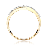 Pierścionek zaręczynowy z brylantami Sablo z żółtego złota