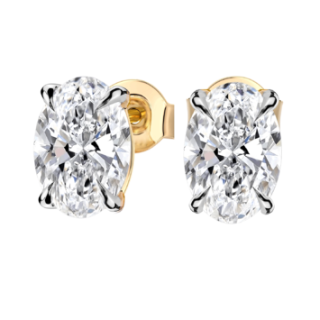 Kolczyki z brylantami Kartezja z żółtego złota 3,00ct