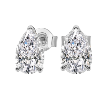 Kolczyki z diamentami Kartezja z białego złota 2,00ct