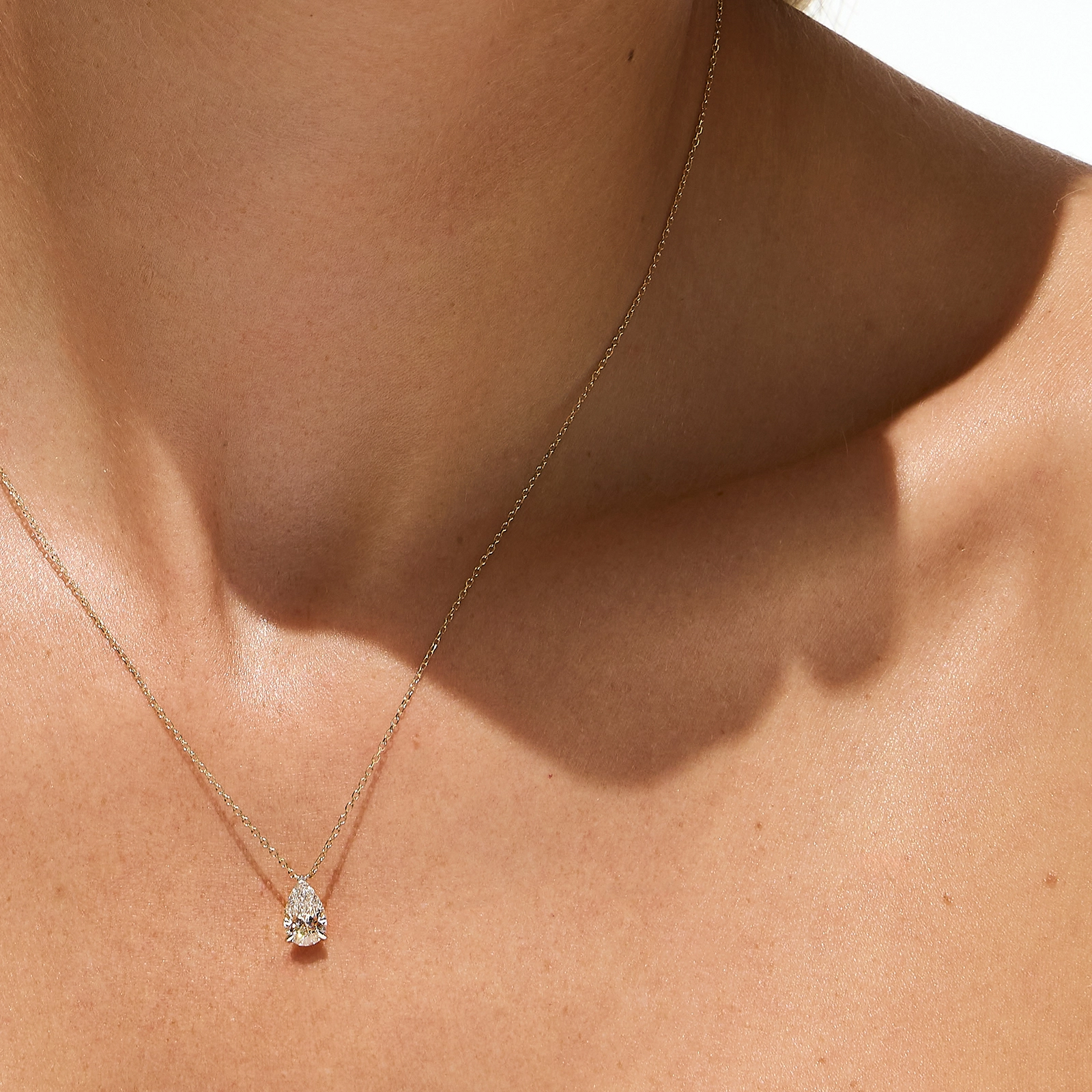 Zawieszka z brylantem Kartezja z żółtego złota 1,00ct