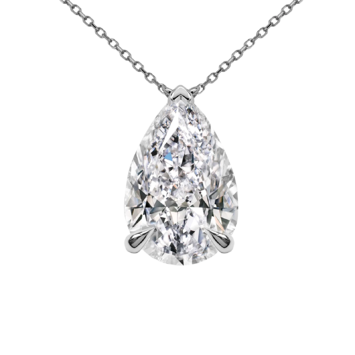 Zawieszka z diamentem Kartezja z białego złota 3,00ct