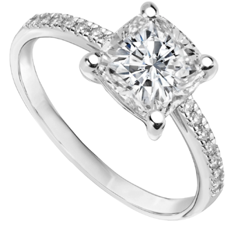 Pierścionek zaręczynowy z diamentami Kartezja z białego złota 2,21ct