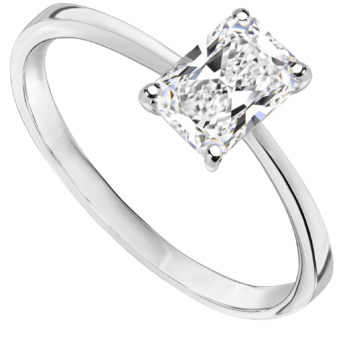 Pierścionek zaręczynowy z diamentem Kartezja z białego złota 1,00ct