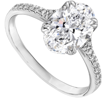 Pierścionek zaręczynowy z diamentami Kartezja z białego złota 2,16ct