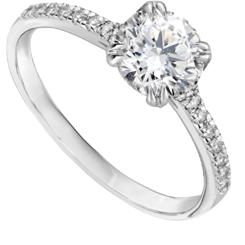 Pierścionek zaręczynowy z diamentami Kartezja z białego złota 1,13ct