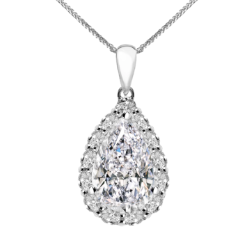 Zawieszka z diamentami Kartezja z białego złota 2,70ct