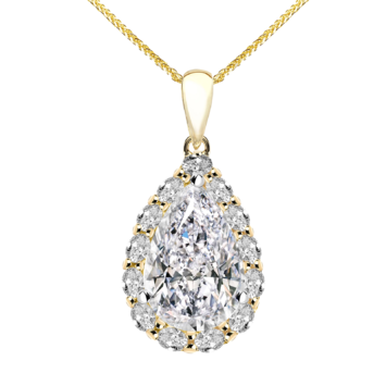 Zawieszka z brylantami Kartezja z żółtego złota 2,70ct