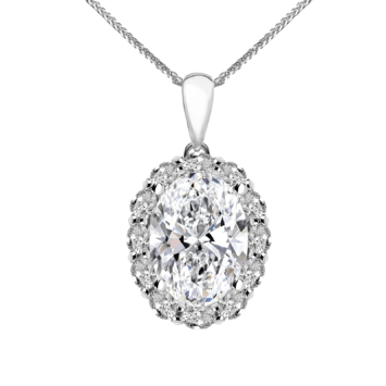 Zawieszka z diamentem Kartezja z białego złota 2,00ct