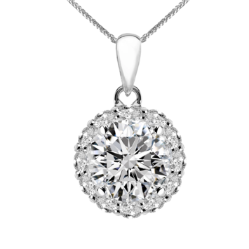 Zawieszka z diamentami Kartezja z białego złota 2,69ct