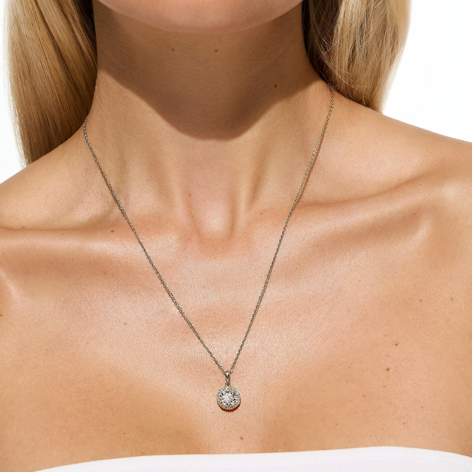 Zawieszka z diamentami Kartezja z białego złota 2,69ct