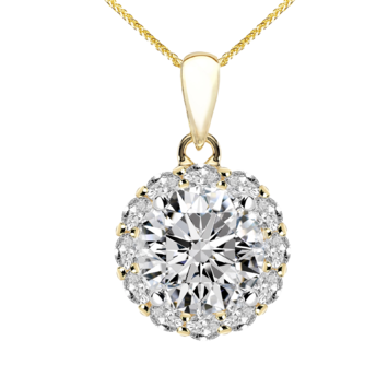 Zawieszka z brylantami Kartezja z żółtego złota 2,69ct
