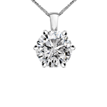Zawieszka z diamentem Kartezja z białego złota 1,00ct