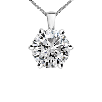 Zawieszka z diamentem Kartezja z białego złota 2,00ct