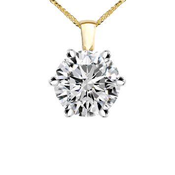 Zawieszka z brylantem Kartezja z żółtego złota 2,00ct