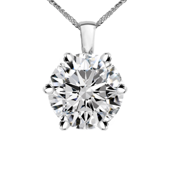 Zawieszka z diamentem Kartezja z białego złota 3,00ct
