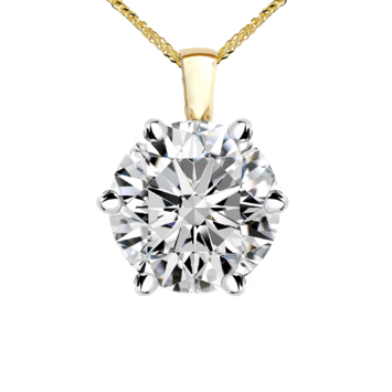 Zawieszka z brylantem Kartezja z żółtego złota 3,00ct