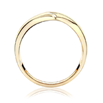 Pierścionek zaręczynowy z brylantami Roso z żółtego złota