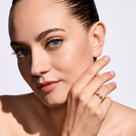 Pierścionek zaręczynowy z brylantami Roso z żółtego złota