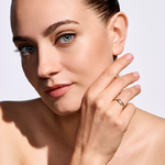 Pierścionek zaręczynowy z brylantami Roso z żółtego złota