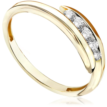 Pierścionek zaręczynowy z brylantami Roso z żółtego złota P0416ZB 0,14ct Pierścionek zaręczynowy z brylantami Roso z żółtego złota 0,14ct