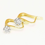 Kolczyki z brylantami Kartezja z żółtego złota