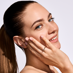 Pierścionek zaręczynowy z brylantem Kartezja z białego i żółtego złota