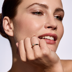 Pierścionek zaręczynowy z brylantem Kartezja z żółtego złota