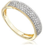 Pierścionek zaręczynowy z brylantami Sablo z żółtego złota