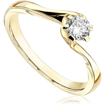 Pierścionek zaręczynowy Kartezja z diamentem z żółtego złota 0,23ct