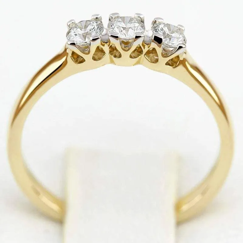 Pierścionek zaręczynowy z diamentami Ventego z żółtego złota 0,33ct