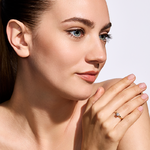 Pierścionek zaręczynowy z brylantem Kartezja z żółtego złota