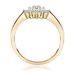 Pierścionek zaręczynowy z brylantami Ventego z żółtego złota