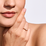 Pierścionek zaręczynowy z brylantem Kartezja z żółtego złota