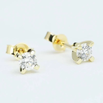 Kolczyki z brylantami Kartezja z żółtego złota